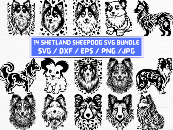 14 Shetland Sheepdog Svg File: A Versatile Digital Asset for Creative Professionals