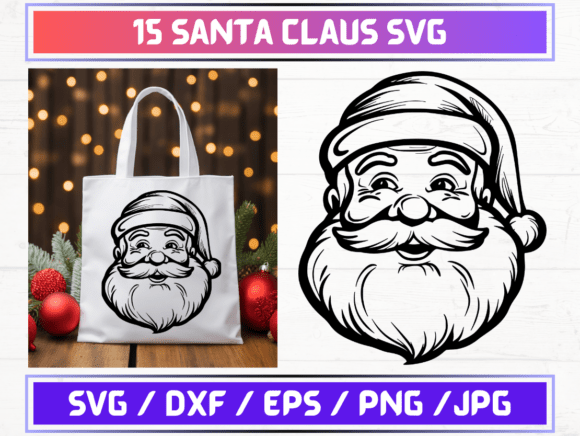 15 Santa Claus SVG Bundle: A Versatile Resource for Modern Design Needs