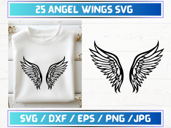25 Angel Wings SVG Files