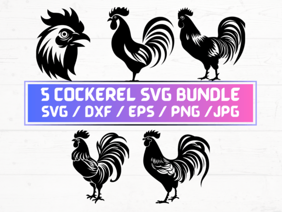 5 Cockerel SVG Bundle: A Versatile Resource for Designers and Creators