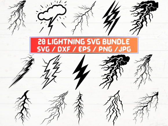 Lightning Vector Files for Creative Professionals