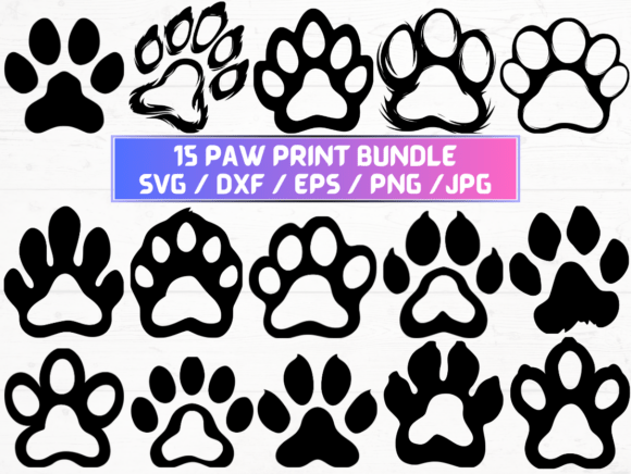 Paw Print Stencil for Creative Projects