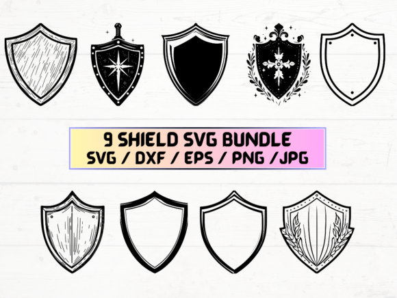 Shield Stencil: A Versatile Digital Design Resource
