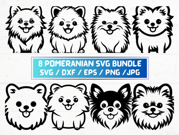 The Rise of 8 Pomeranian Svg, DXF, EPS, JPG, PNG Files in the Digital Creative Space