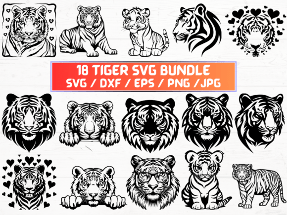 Tiger Svg Laser Cut Files