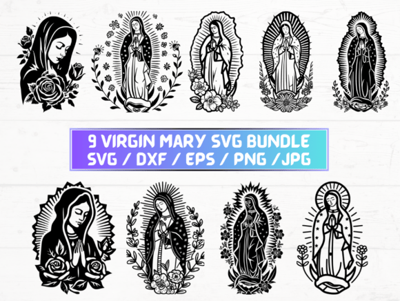 Virgin Mary Stencil for Creative and Practical Use